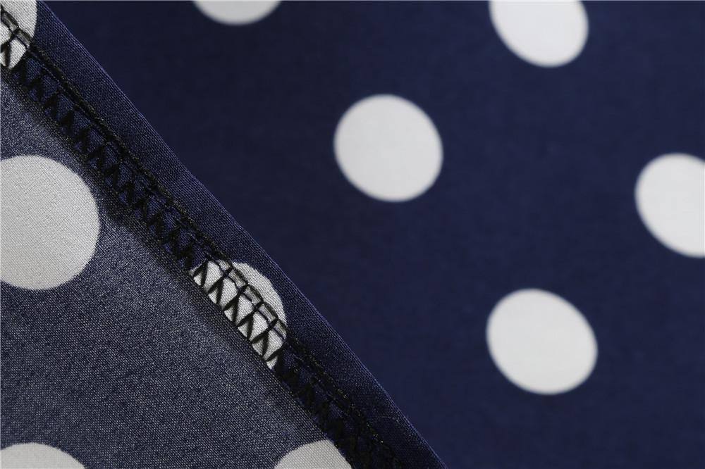 Robe vintage Bleue Marine à Pois Blancs Style Marin 50's