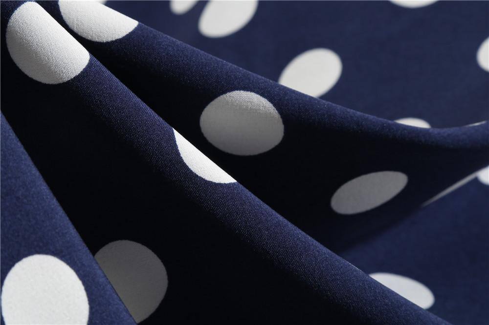 Robe vintage Bleue Marine à Pois Blancs Style Marin 50's