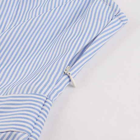 Robe vintage Bleue Ciel Rayée