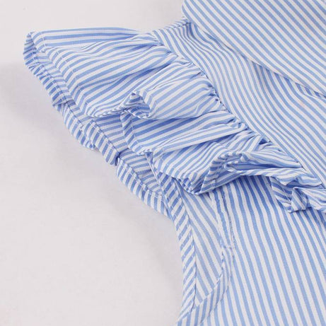 Robe vintage Bleue Ciel Rayée