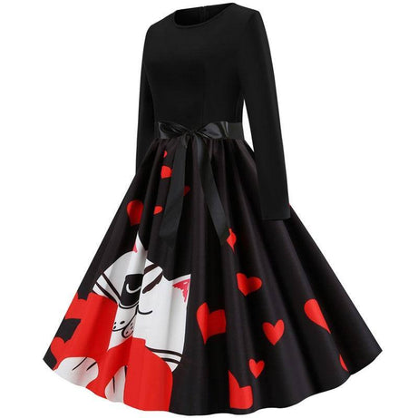 Robe vintage Chat Romantique Type Années 50