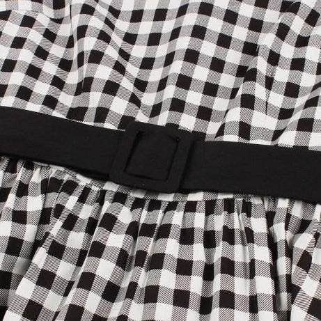 Robe Vichy Noire & Blanche Vintage 50's