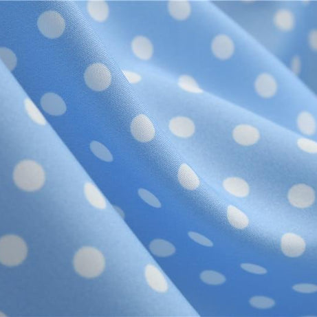 Robe Vintage Bleue Ciel à Pois Blancs 50's