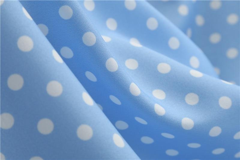 Robe Vintage Bleue Ciel à Pois Blancs 50's