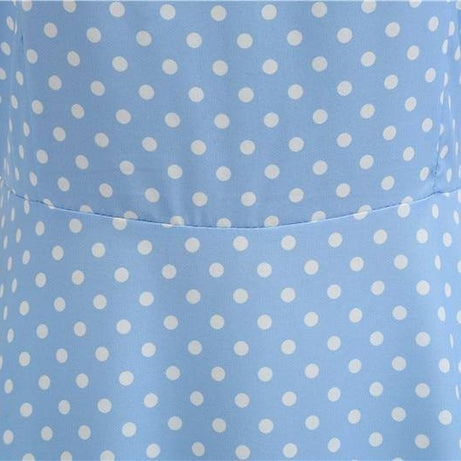 Robe Vintage Bleue Ciel à Pois Blancs 50's
