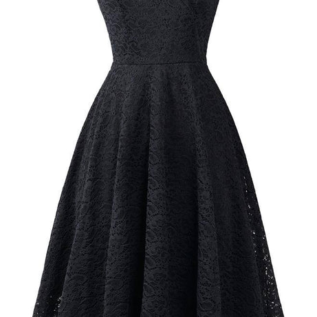 Robe vintage Noire en Dentelle 50's