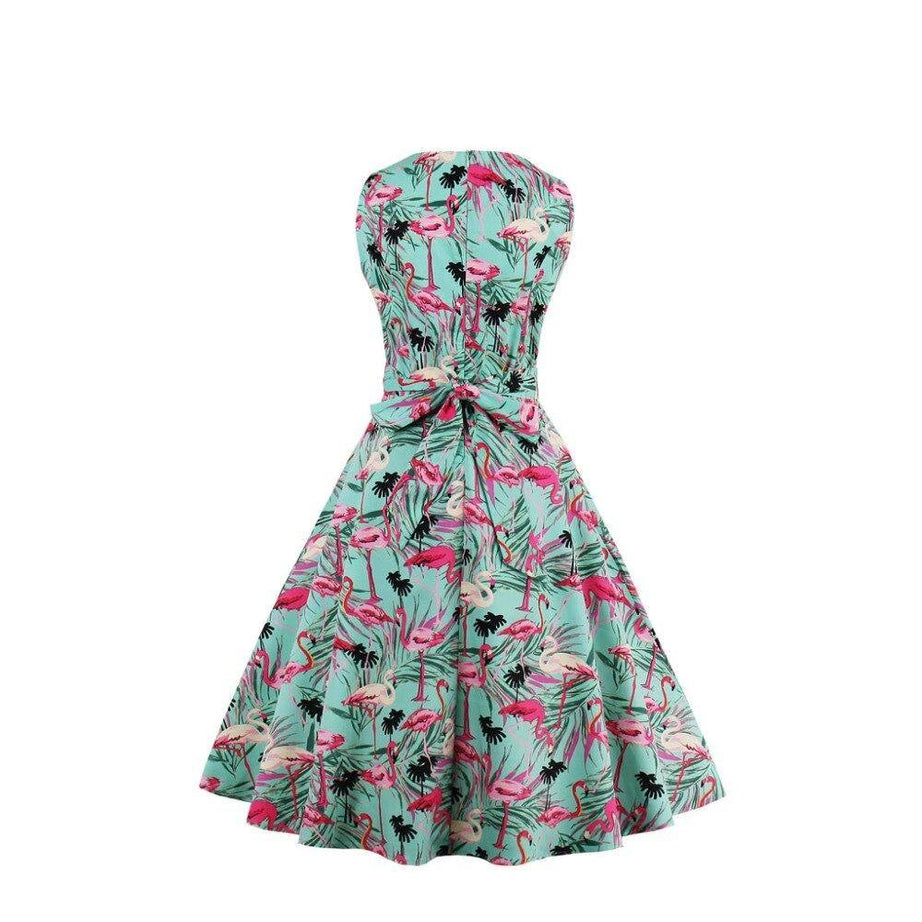 Robe vintage Flamants Roses 50's