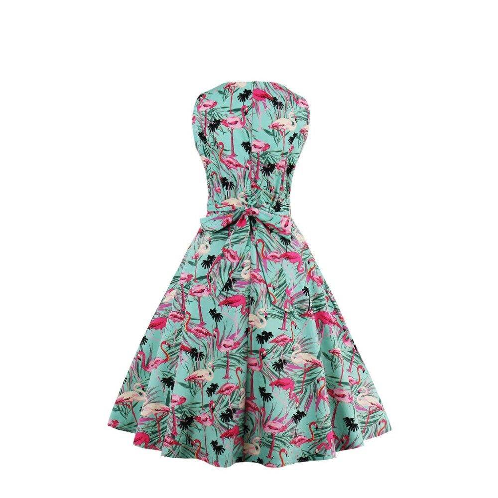Robe vintage Flamants Roses 50's