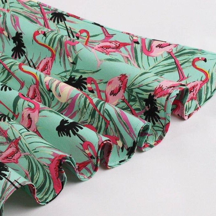 Robe vintage Flamants Roses 50's