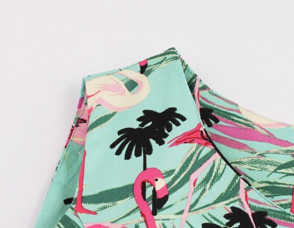 Robe vintage Flamants Roses 50's