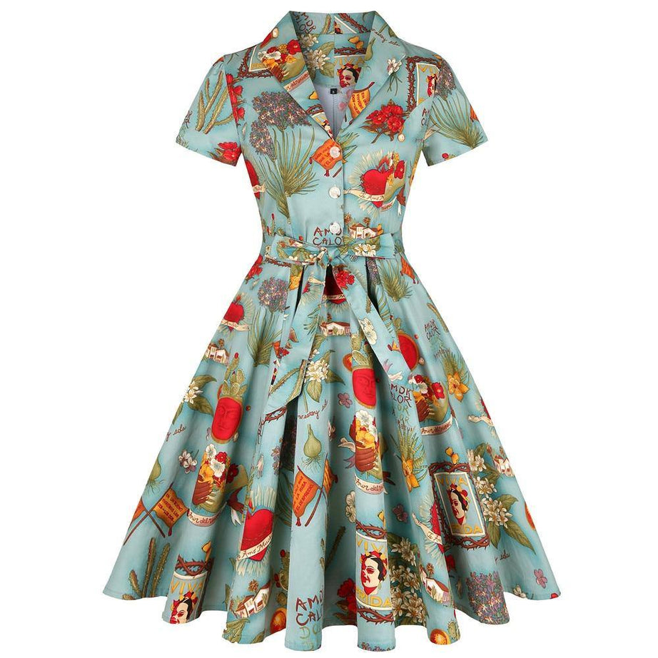 Robe vinage Exotique & Romantique  50's
