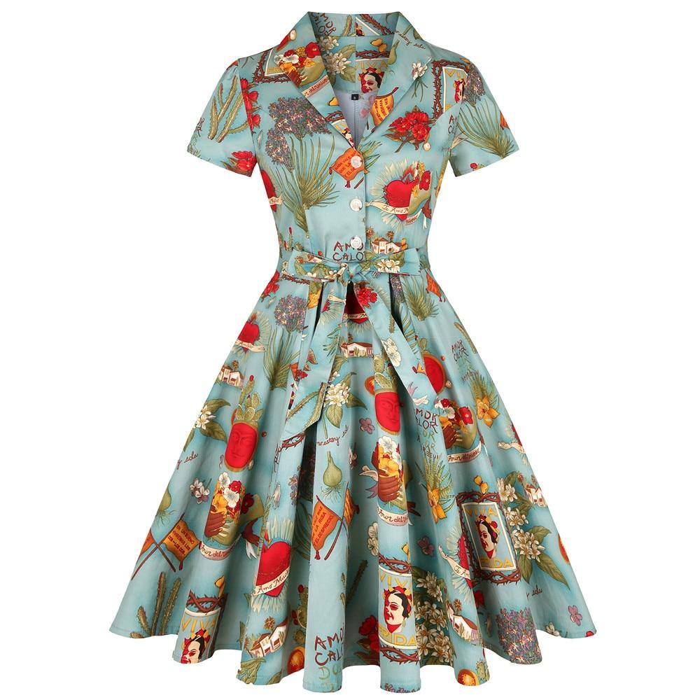 Robe vinage Exotique & Romantique  50's