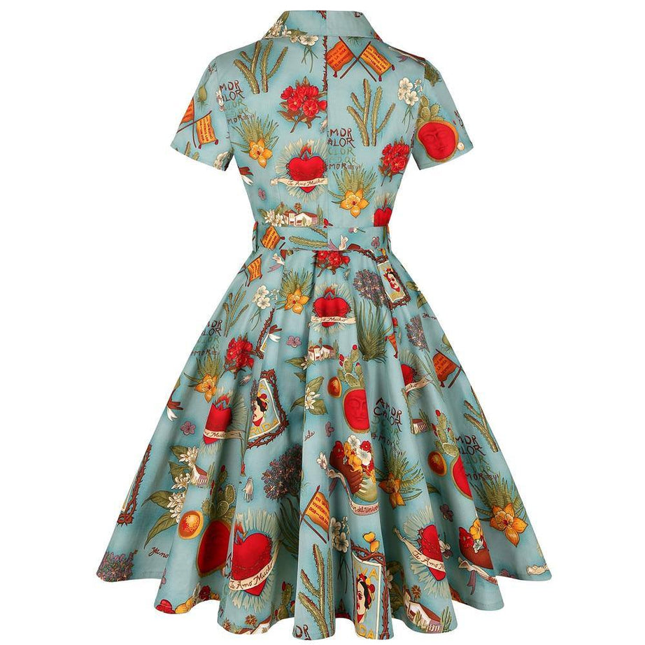 Robe vinage Exotique & Romantique  50's