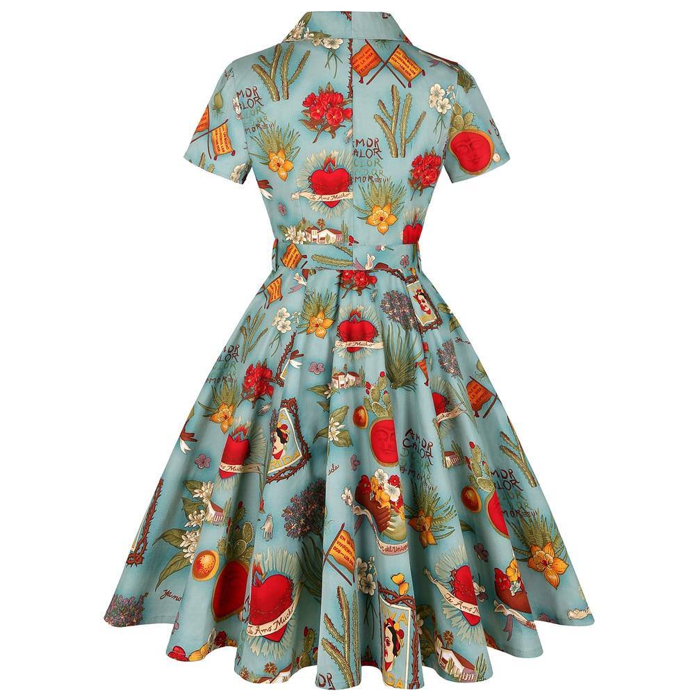 Robe vinage Exotique & Romantique  50's