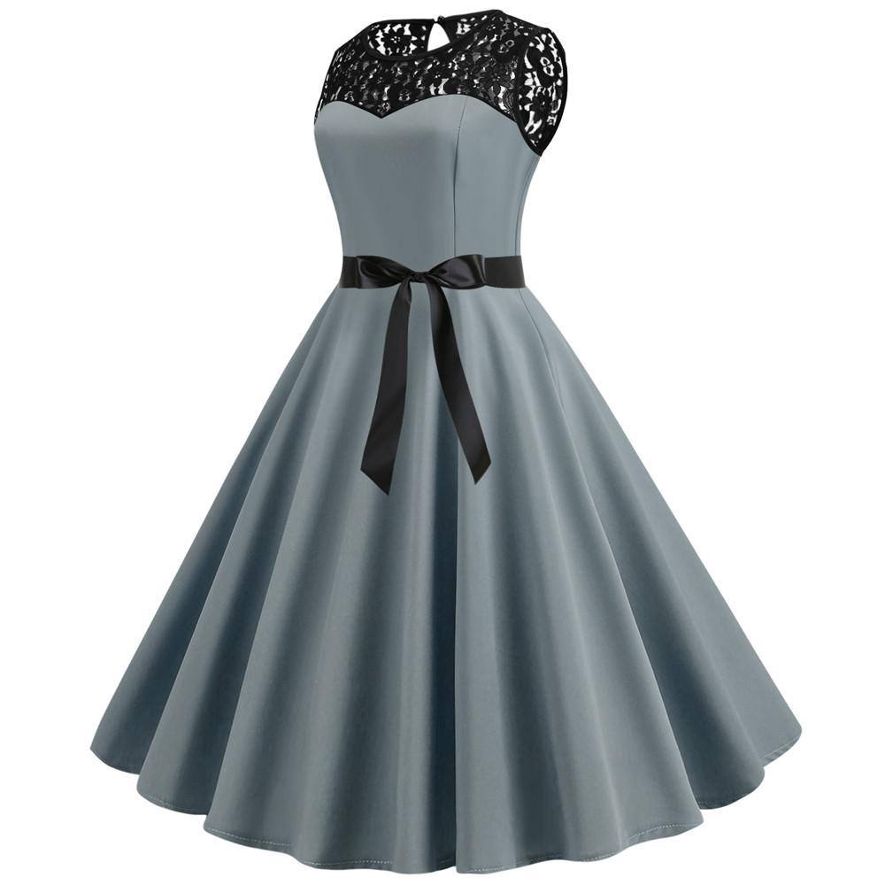 Robe vintage Grise 50's