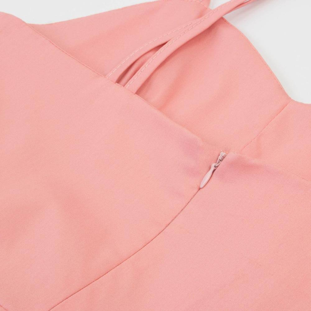 Robe Vintage  Rose à Manches Courtes 50's