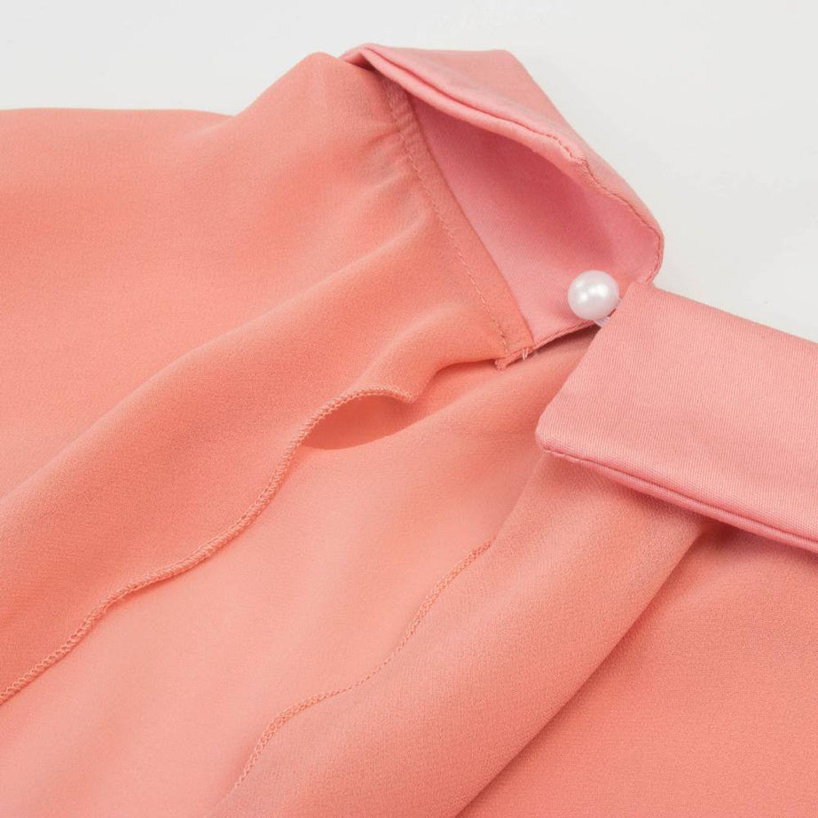 Robe Vintage  Rose à Manches Courtes 50's