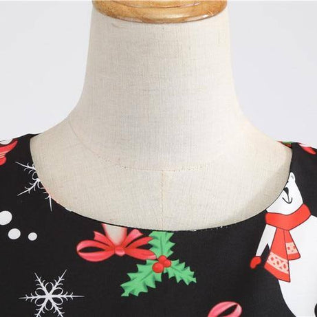 Robe Vintage Noire de Noël 50's