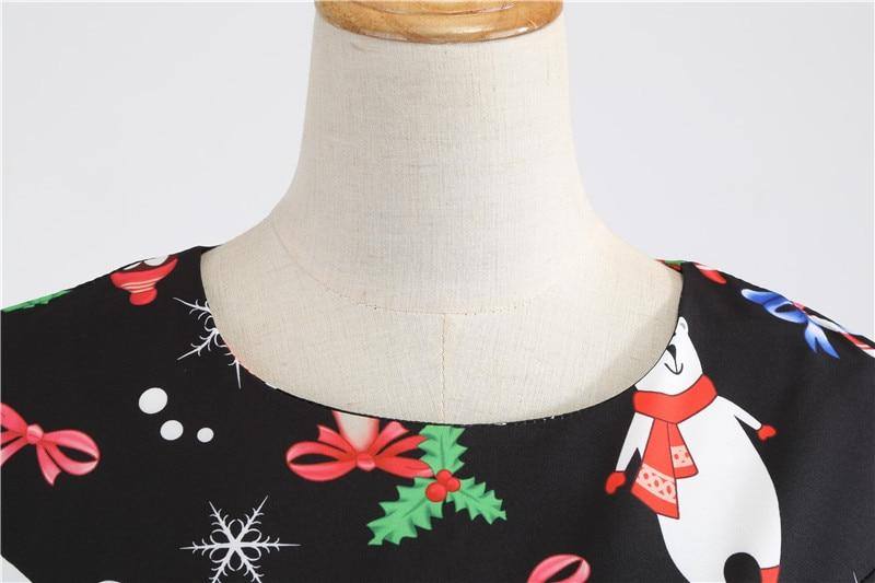 Robe Vintage Noire de Noël 50's