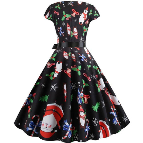 Robe Vintage Noire de Noël 50's