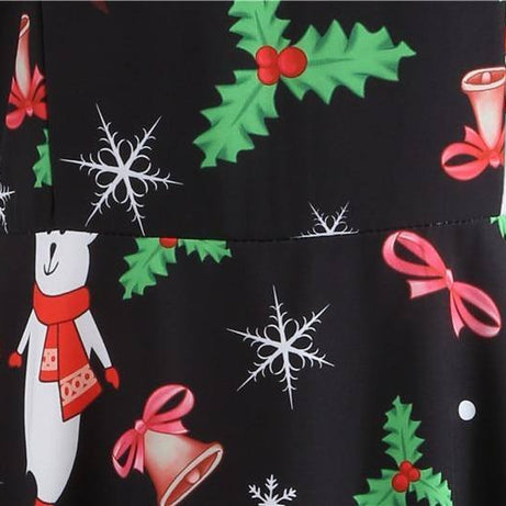 Robe Vintage Noire de Noël 50's