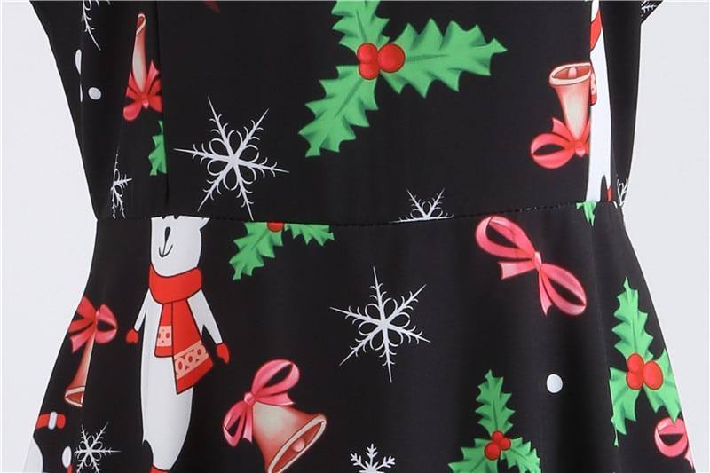 Robe Vintage Noire de Noël 50's