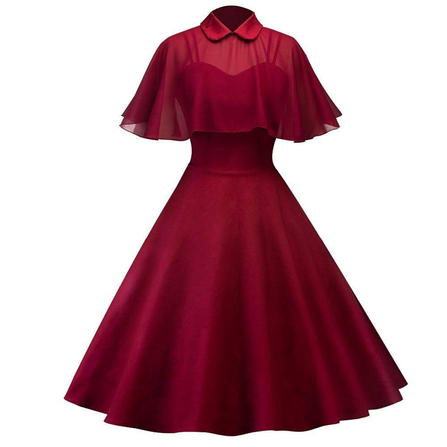 Robe vintage Rouge de Printemps 50's