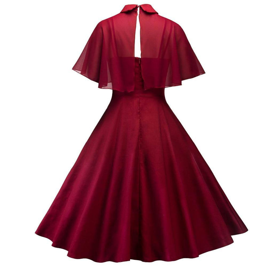 Robe vintage Rouge de Printemps 50's