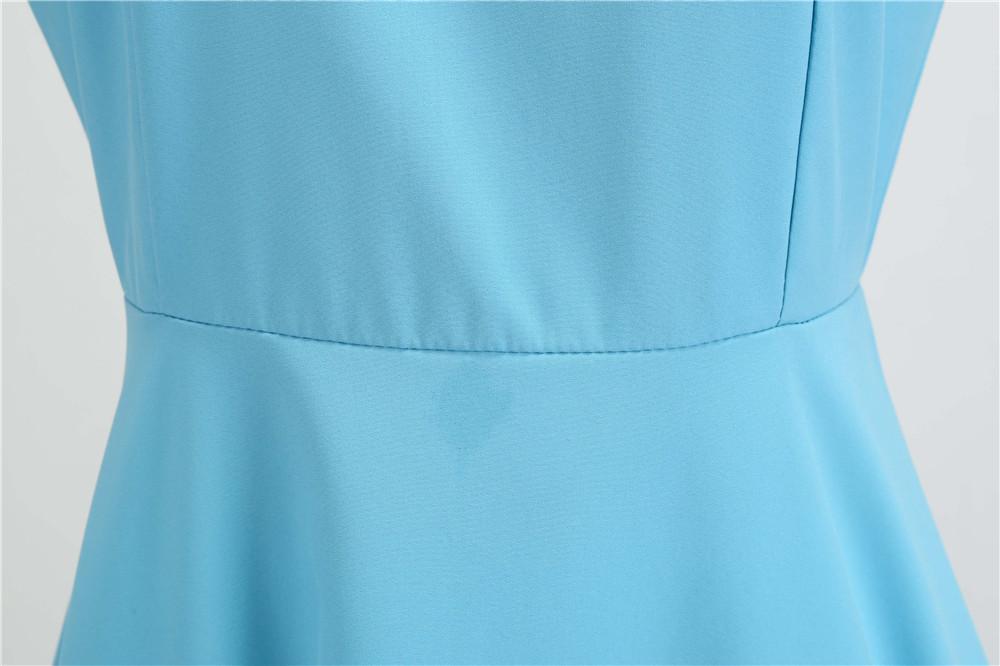 Robe Vintage Turquoise à Col en Dentelle 50's