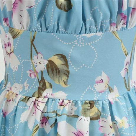 Robe vintage Fleurie Bleue Ciel