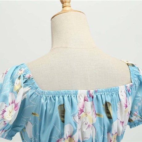 Robe vintage Fleurie Bleue Ciel