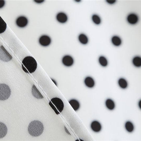 Robe vintage Blanche à Petits Pois Noirs