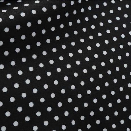 Robe Noire à Petit Pois Blanc & Col Rouge