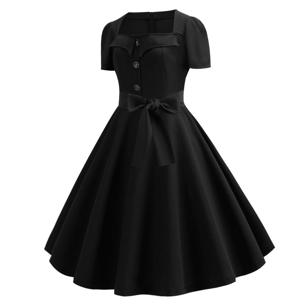 Robe vintage de Cocktail Noir Intense