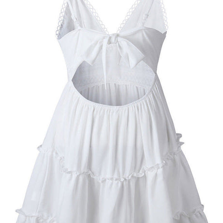 Weißes Hippie-Bohemian-Kleid – Mahaut