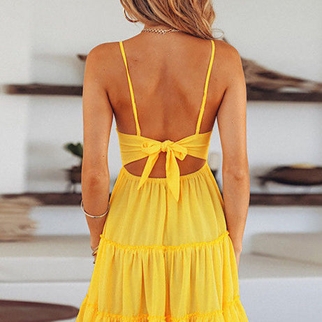 Weißes Hippie-Bohemian-Kleid – Mahaut
