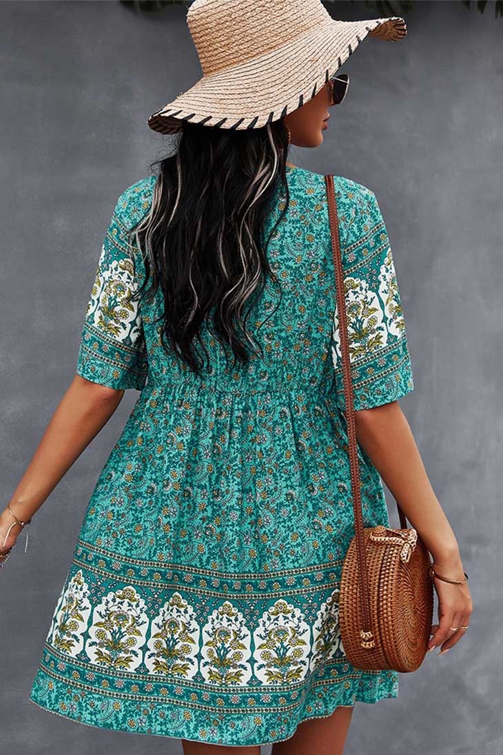 70er-Jahre-Bohemian-Kleid - Bertille
