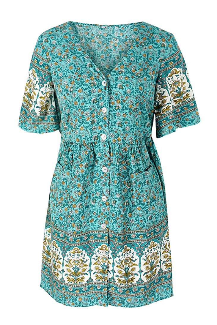 70er-Jahre-Bohemian-Kleid - Bertille