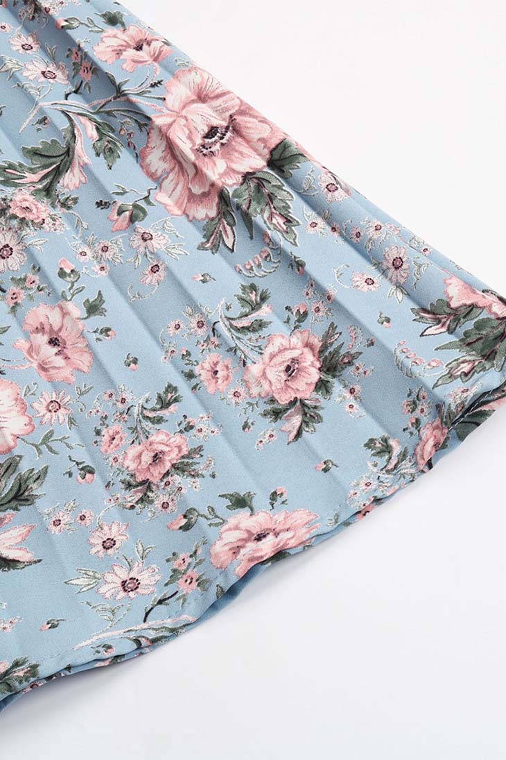 Robe Bohème Turquoise à Ceinture - Annabelle