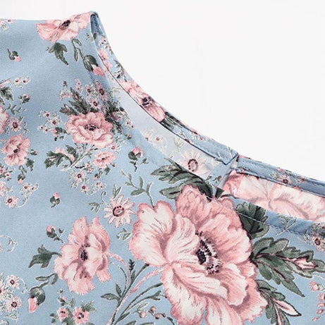 Robe Bohème Turquoise à Ceinture - Annabelle