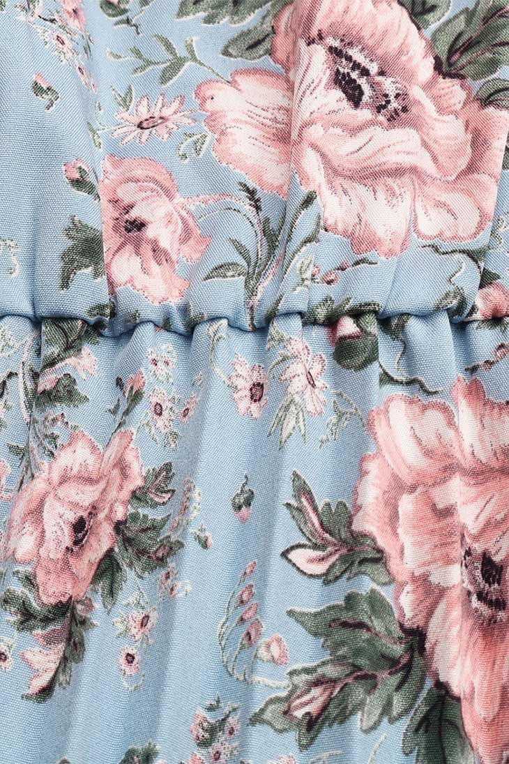 Robe Bohème Turquoise à Ceinture - Annabelle