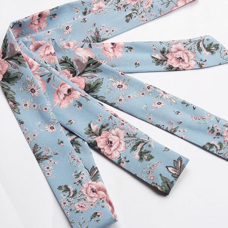 Robe Bohème Turquoise à Ceinture - Annabelle