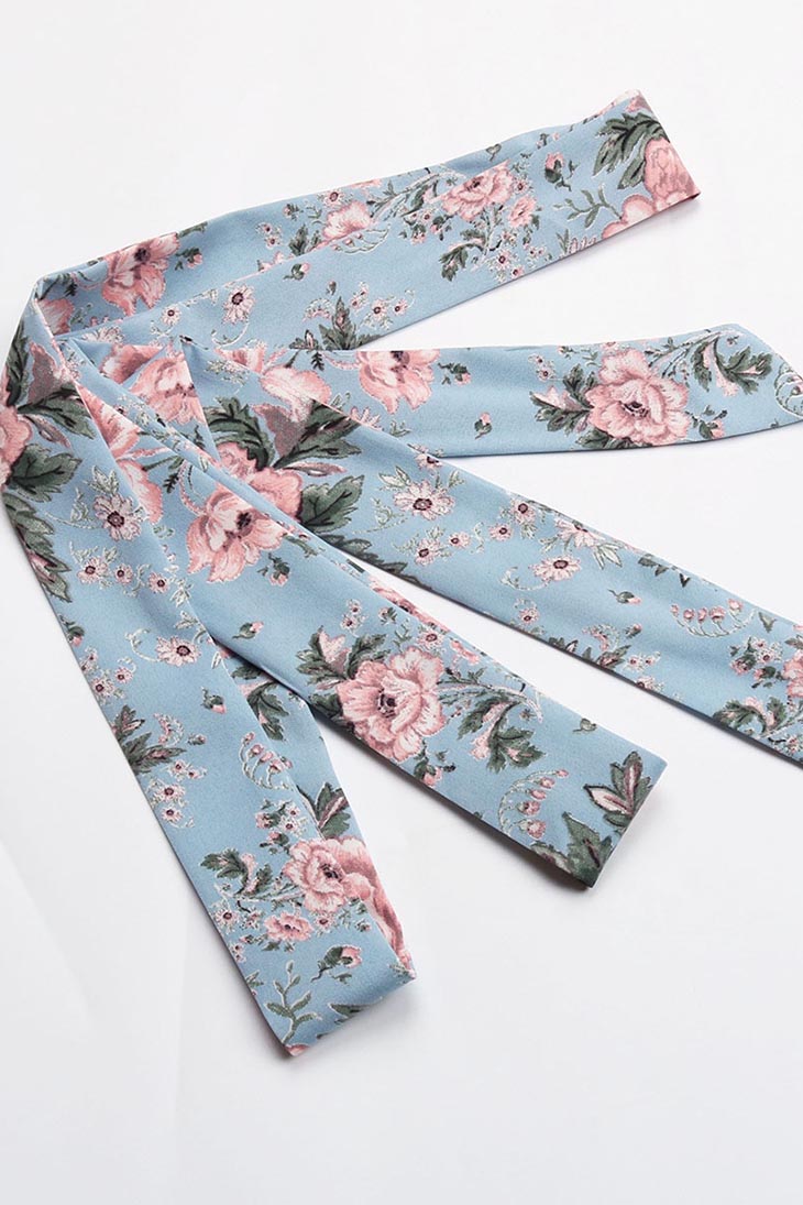 Robe Bohème Turquoise à Ceinture - Annabelle