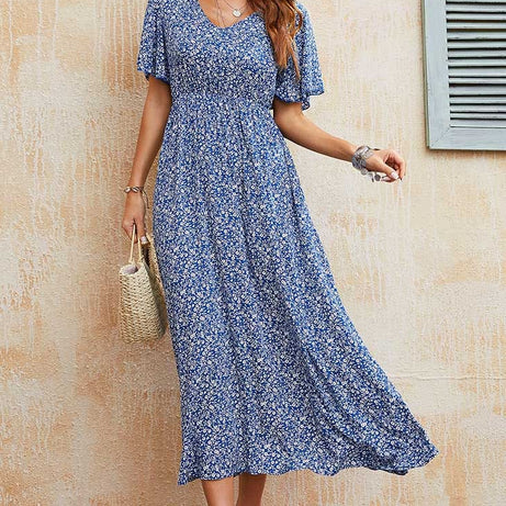 Königsblaues Bohemian-Kleid – Thelma