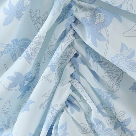 Blaues Bohemian-Chic-Kleid - Tula