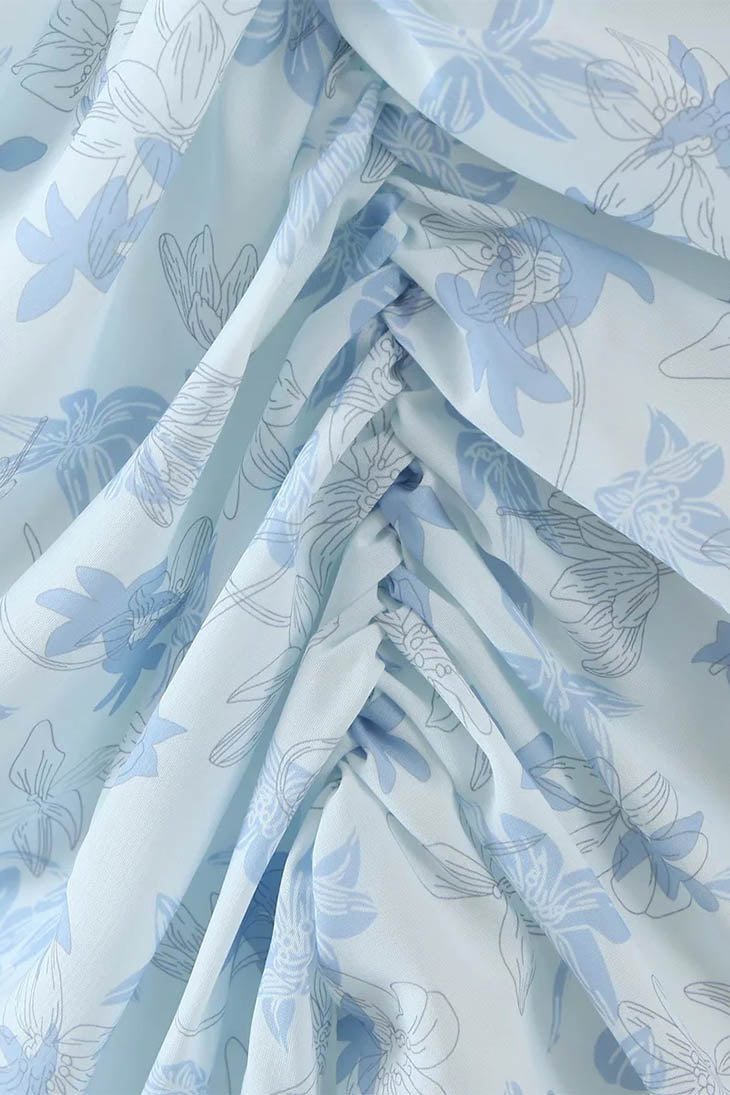 Blaues Bohemian-Chic-Kleid - Tula