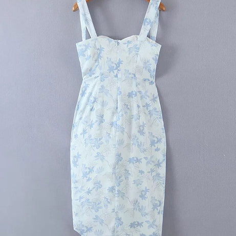 Blaues Bohemian-Chic-Kleid - Tula