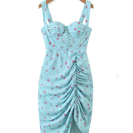 Blaues Bohemian-Chic-Kleid - Tula