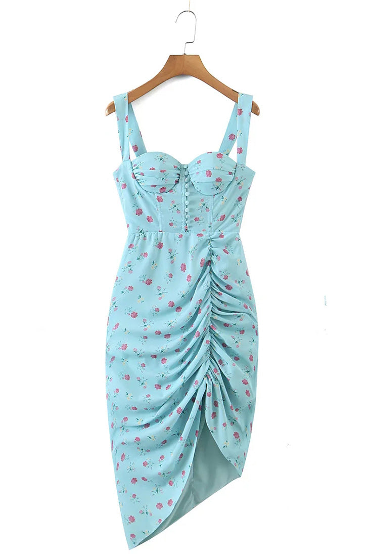Blaues Bohemian-Chic-Kleid - Tula