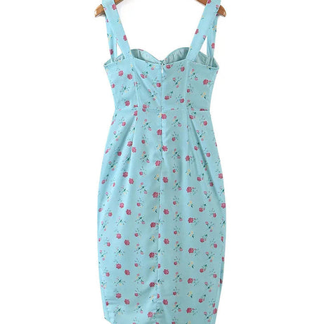 Blaues Bohemian-Chic-Kleid - Tula